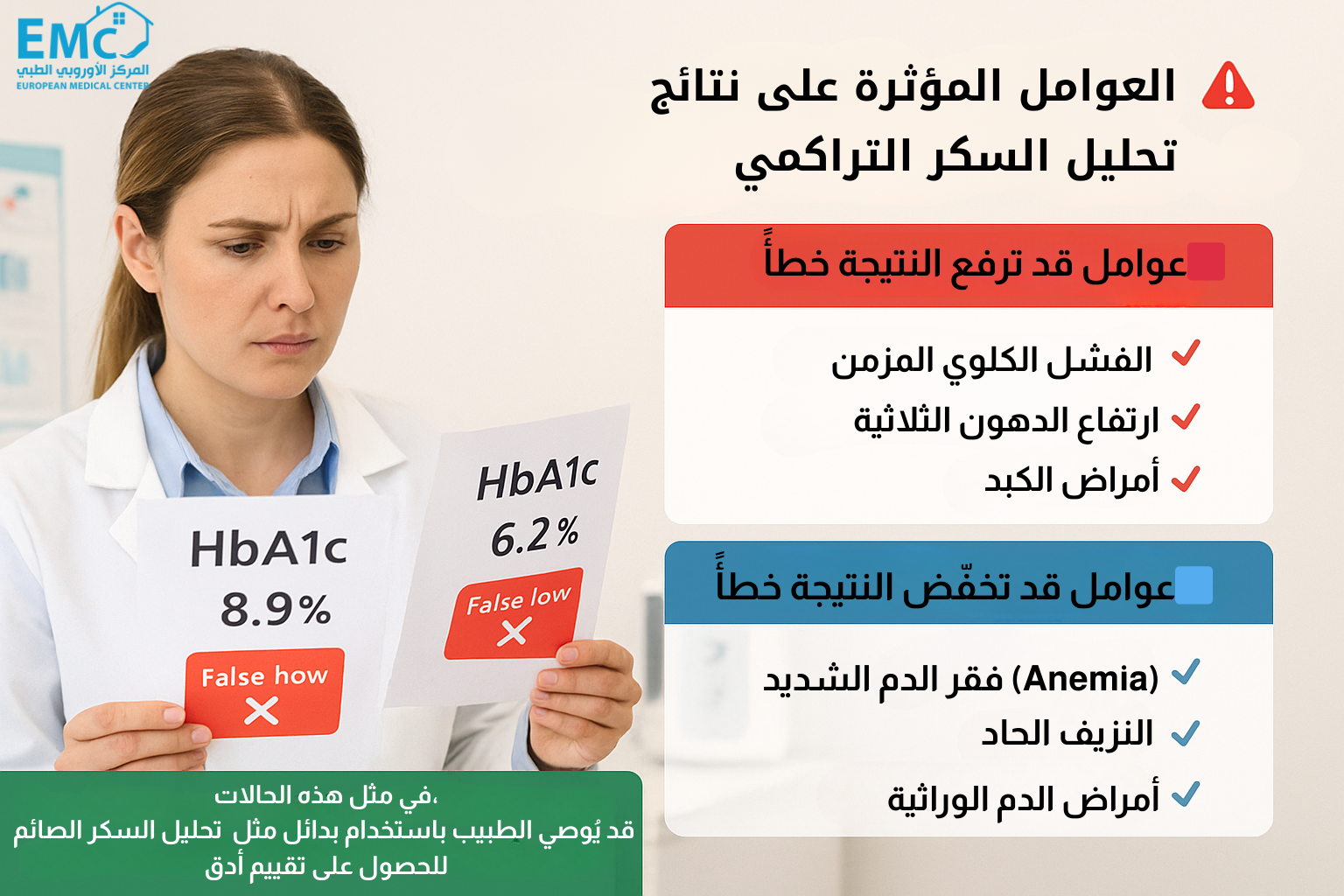 العوامل المؤثرة على نتائج تحليل السكر التراكمي
