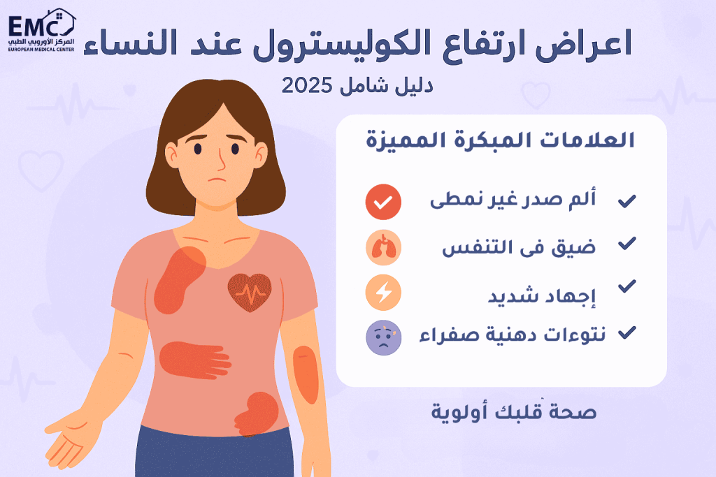 اعراض ارتفاع الكوليسترول عند النساء