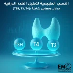 النسب الطبيعية لتحليل الغدة الدرقية