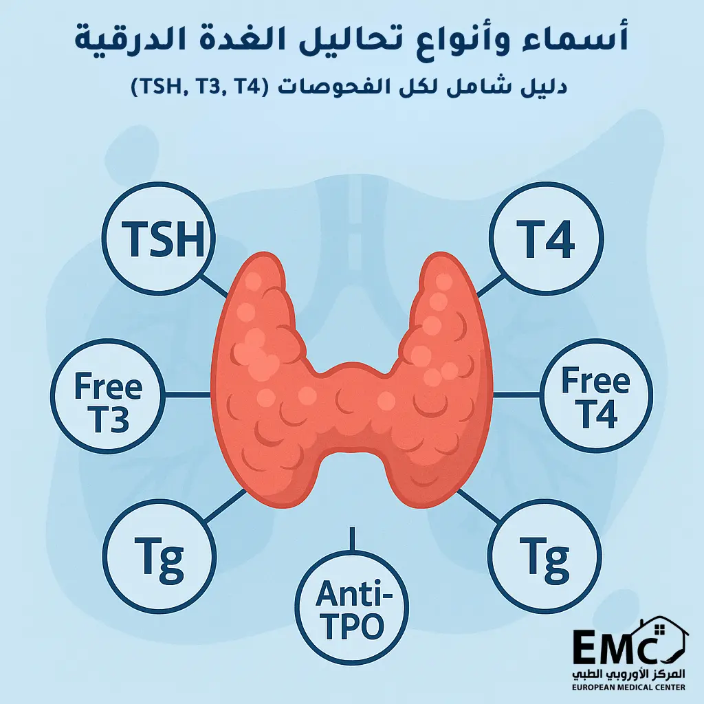 أسماء تحاليل الغدة الدرقية